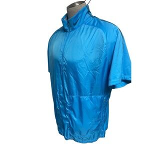 Nike Golf Performance Blue Windbreaker Shirt  Mens XL